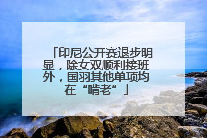 印尼公开赛退步明显，除女双顺利接班外，国羽其他单项均在“啃老”