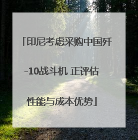 印尼考虑采购中国歼-10战斗机 正评估性能与成本优势