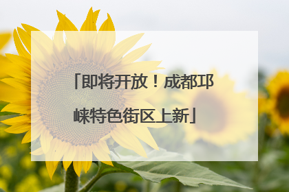 即将开放！成都邛崃特色街区上新