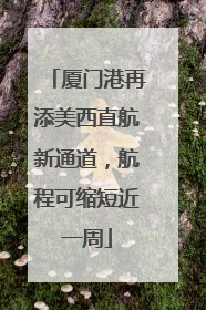 厦门港再添美西直航新通道，航程可缩短近一周