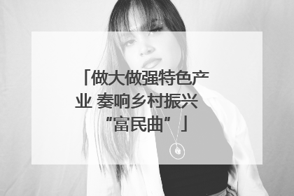 做大做强特色产业 奏响乡村振兴“富民曲”