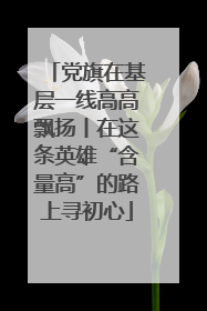 党旗在基层一线高高飘扬丨在这条英雄“含量高”的路上寻初心