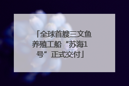 全球首艘三文鱼养殖工船“苏海1号”正式交付
