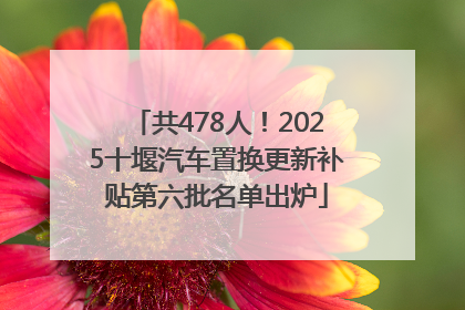 共478人！2025十堰汽车置换更新补贴第六批名单出炉