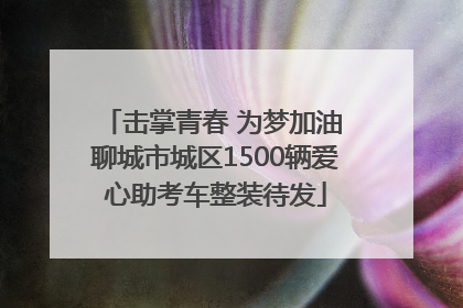 击掌青春 为梦加油 聊城市城区1500辆爱心助考车整装待发