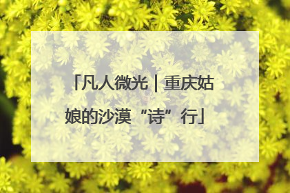 凡人微光｜重庆姑娘的沙漠“诗”行