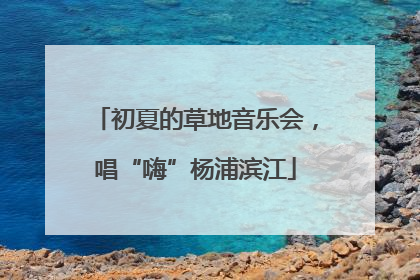 初夏的草地音乐会，唱“嗨”杨浦滨江