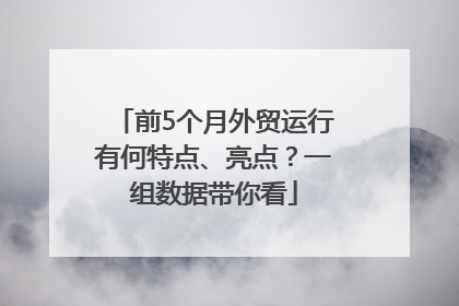 前5个月外贸运行有何特点、亮点？一组数据带你看
