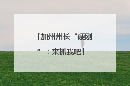 加州州长“硬刚”：来抓我吧