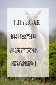 北京东城推出3条世界遗产文化探访线路