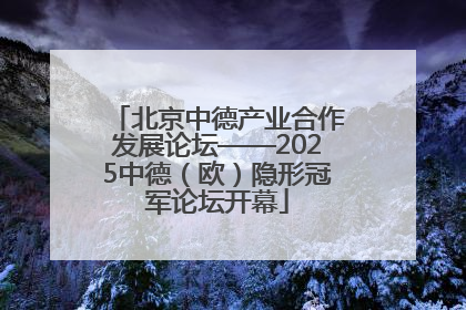 北京中德产业合作发展论坛——2025中德（欧）隐形冠军论坛开幕