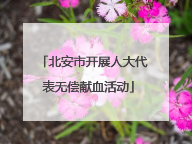 北安市开展人大代表无偿献血活动