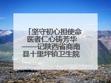 坚守初心担使命 医者仁心铸芳华——记陕西省商南县十里坪镇卫生院副院长贾胡委
