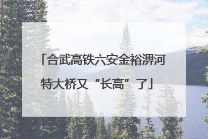 合武高铁六安金裕淠河特大桥又“长高”了