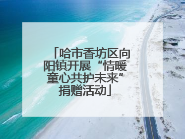 哈市香坊区向阳镇开展“情暖童心共护未来”捐赠活动