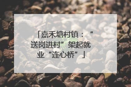 嘉禾塘村镇：“送岗进村”架起就业“连心桥”