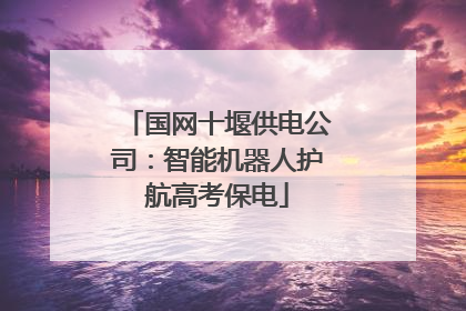 国网十堰供电公司：智能机器人护航高考保电