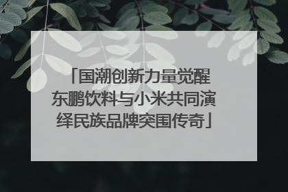 国潮创新力量觉醒 东鹏饮料与小米共同演绎民族品牌突围传奇