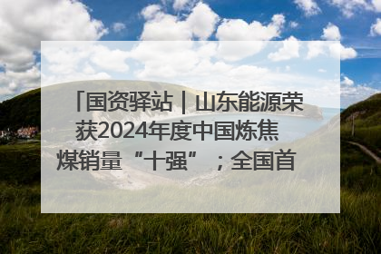 国资驿站｜山东能源荣获2024年度中国炼焦煤销量“十强”；全国首例铁路盖上智慧物流园钢结构主体完工