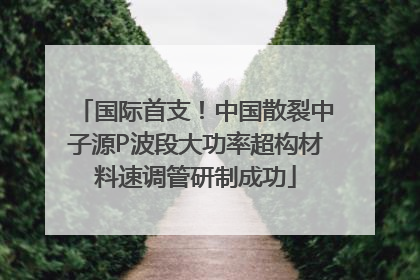 国际首支！中国散裂中子源P波段大功率超构材料速调管研制成功