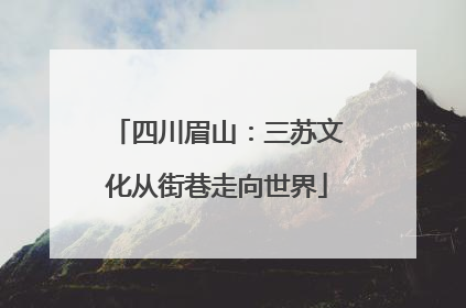 四川眉山：三苏文化从街巷走向世界