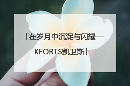 在岁月中沉淀与闪耀—KFORTS凯卫斯