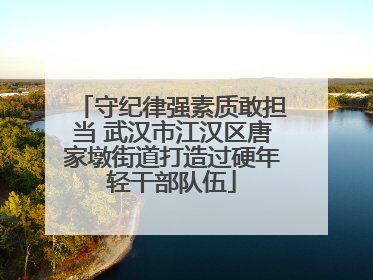 守纪律强素质敢担当 武汉市江汉区唐家墩街道打造过硬年轻干部队伍