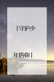 守护少年的你