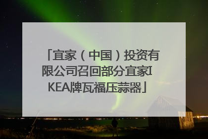 宜家（中国）投资有限公司召回部分宜家IKEA牌瓦福压蒜器