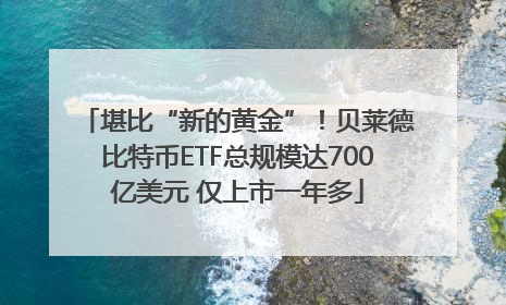 堪比“新的黄金”！贝莱德比特币ETF总规模达700亿美元 仅上市一年多
