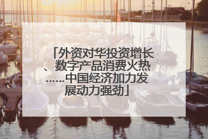 外资对华投资增长、数字产品消费火热……中国经济加力发展动力强劲