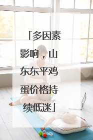多因素影响，山东东平鸡蛋价格持续低迷
