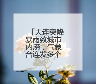 大连突降暴雨致城市内涝，气象台连发多个预警信号