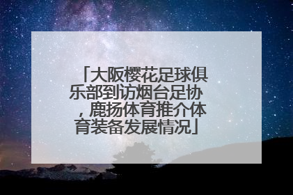 大阪樱花足球俱乐部到访烟台足协，鹿扬体育推介体育装备发展情况