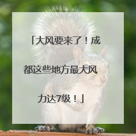 大风要来了！成都这些地方最大风力达7级！