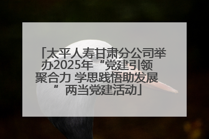 太平人寿甘肃分公司举办2025年“党建引领聚合力 学思践悟助发展”两当党建活动