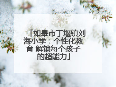 如皋市丁堰镇刘海小学：个性化教育 解锁每个孩子的超能力