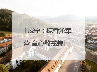 威宁：棕香沁军营 童心敬戎装