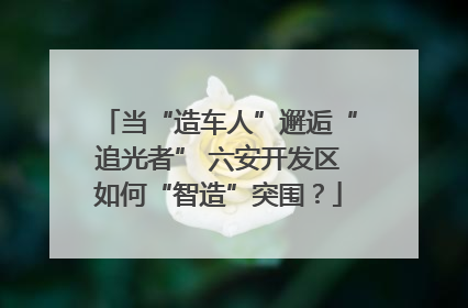 当“造车人”邂逅“追光者” 六安开发区如何“智造”突围？