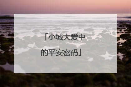 小城大爱中的平安密码