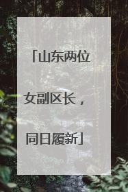 山东两位女副区长，同日履新