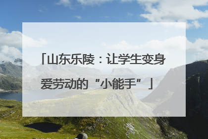 山东乐陵：让学生变身爱劳动的“小能手”