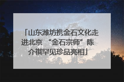山东潍坊携金石文化走进北京 “金石宗师”陈介祺罕见珍品亮相