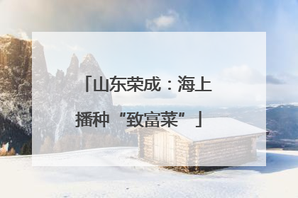 山东荣成：海上播种“致富菜”