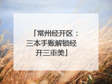 常州经开区：三本手账解锁经开三重美