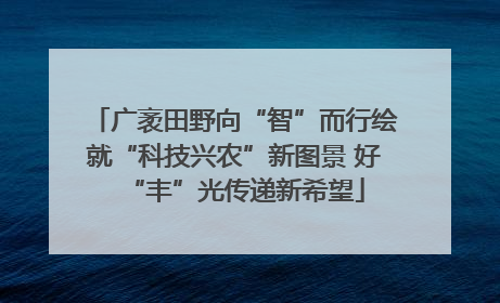 广袤田野向“智”而行绘就“科技兴农”新图景 好“丰”光传递新希望