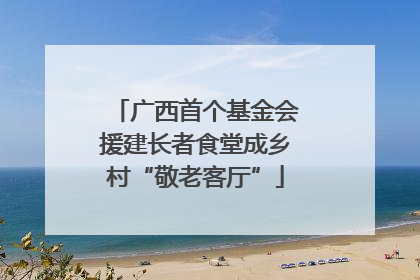 广西首个基金会援建长者食堂成乡村“敬老客厅”