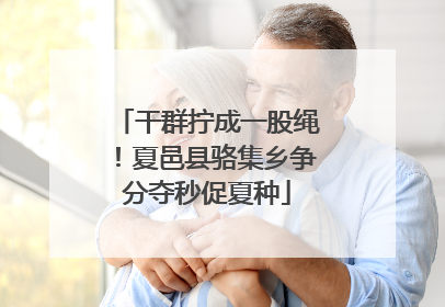 干群拧成一股绳！夏邑县骆集乡争分夺秒促夏种