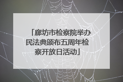 廊坊市检察院举办民法典颁布五周年检察开放日活动