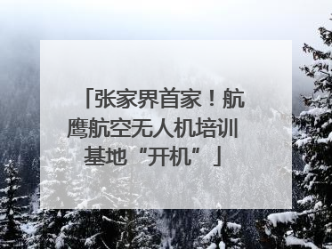 张家界首家！航鹰航空无人机培训基地“开机”